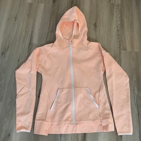 Champion Full Zip Sweatshirt Jacket Hooded XS Women's Blush Activewear Training - Picture 1 of 8